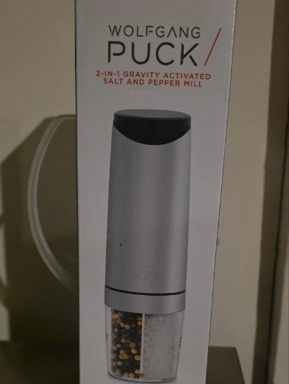 Wolfgang Puck White Pepper Mill - Sleek Countertop Grinder